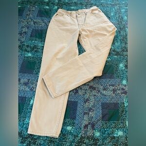 Chic Vintage High Waist Cream Jeans Women's Size 14